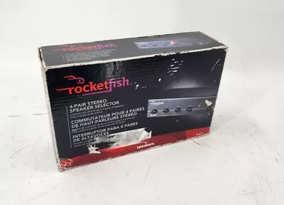 Rocketfish 4-Pair RF-SSVC4 Black Stereo Speaker Selector *OPEN BOX* EB-15038 • $25.49