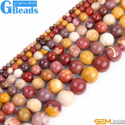 Round Natural Mookaite Jasper Beads Gemstone Spacer Beads For Jewelry Making 15  • $4.83