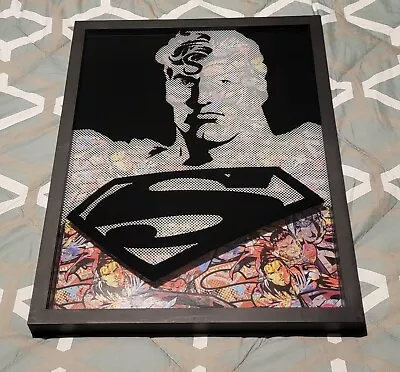 DC Comics: Superman - Framed 3D Glass Mural Wall Art Decor Painting Poster • $35