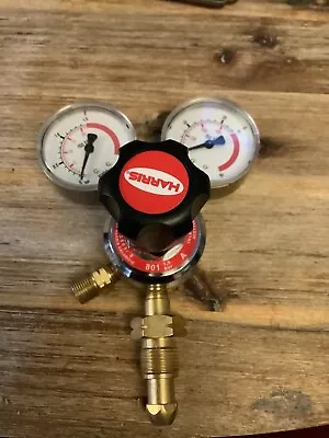 Harris Acetylene Gas 801e Regulator  Stages 1 Gauges 2 Output 1.5 Bar Brand New • £27.50