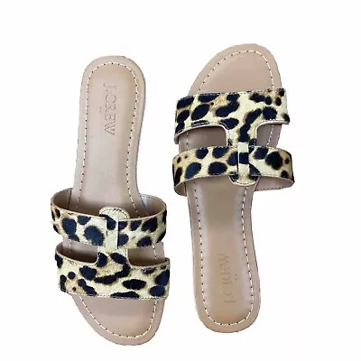 NEW Gorgeous J Crew Calf Hair Beachside Slide Sandals Sz 5 NEW • $6.40