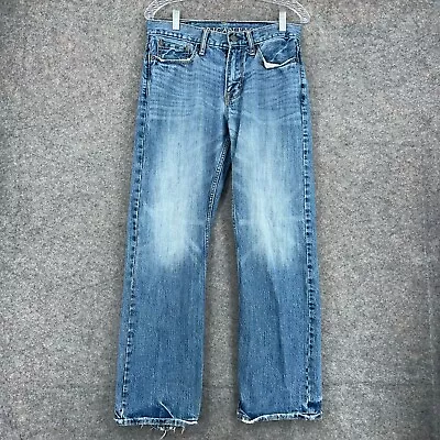 American Eagle Jeans Means 28x30 Blue Relaxed Fit Straight Leg Denim Pants • $24.99