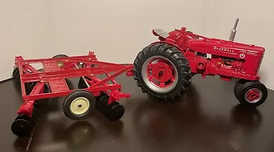 1/16 Farmall Super M Tractor Ertl Diecast ￼ Tractor & Disc Plow ￼EUC! • $74.99