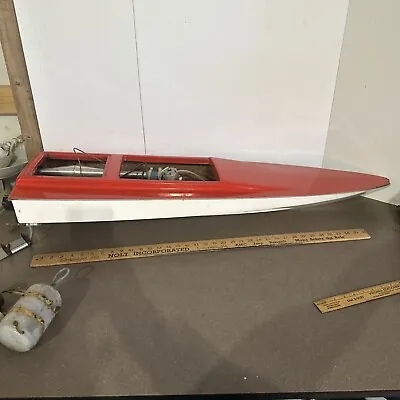 Vintage 42” Fiberglass  Gas Nitro Rc Boat Untested Parts Or Restore Austria • $333.33