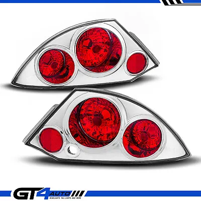 2000-2005 Mitsubishi Eclipse Euro Chrome Replacement Brake Tail Lights Set • $54.95