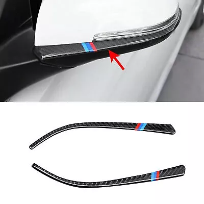 1pair Side Rear View Mirror Carbon Fiber Stripe Trim For BMW F30/34/35 2013-18 J • $13.49