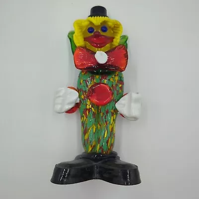 Vintage Murano Style Clown Ornament Multicoloured Glass-Blown Collectable • £9.99