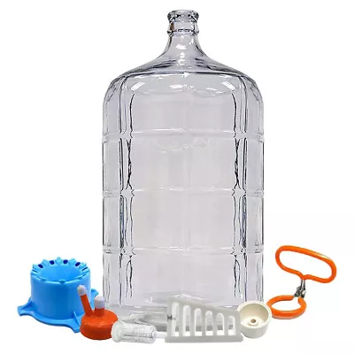 Home Brew Ohio 6 Gallon Glass Carboy With Deluxe Accessories (Carboy Cap • $69.99