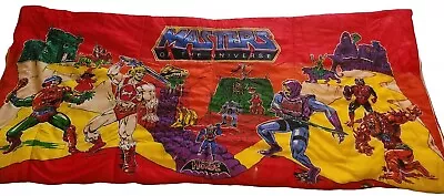 Vintage 80s HE-MAN & SKELETOR Masters Of The Universe Sleeping Bag Blanket ~ USA • $49.99
