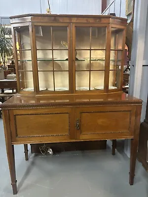  Antique Waring And Gillows Glazed Display Cabinet With Cupboard • £350