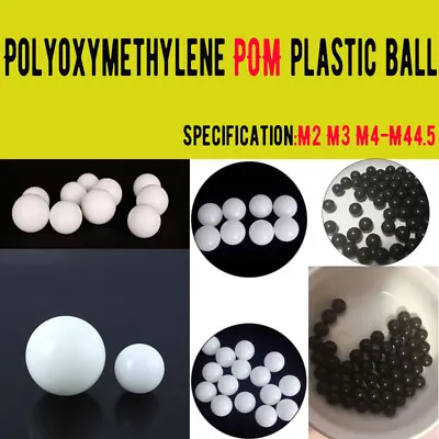Polyoxymethylene ( POM ) Black/White Solid Plastic Bearing Balls M2 M3 M4-M44.5 • $2.19