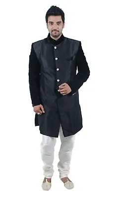 Men's Indian Bollywood Indo Western Sherwani 2pc Suit (Worldwide Postage)  • £69.99