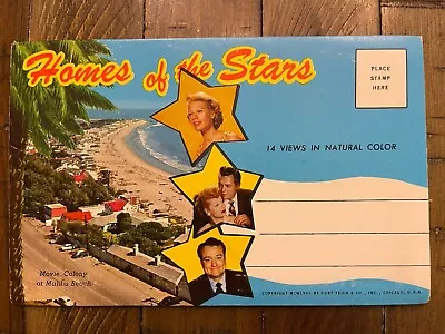 Homes Of Movie Stars Hollywood CA Souvenir Postcard Folder Lucy & Desi Arnez • $0.99