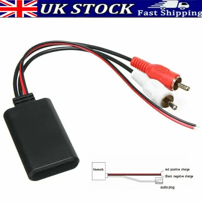 Play Wireless Music Bluetooth Receiver Receiver Module 2 RCA Cable AUX Receiver • £6.89