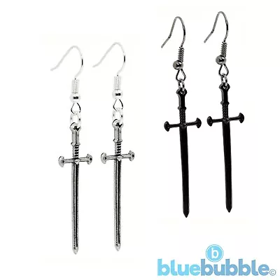 Bluebubble KNIGHT SCHOOL Earrings Gothic Adventure Fancy Dress Excalibur Legend • £4.50