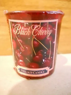 New Wrapped  Village Candle Votive Candle BLACK CHERRY  VHTF • $2