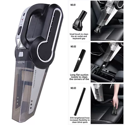4 In 1 Portable Car Vacuum Cleaner Tire Inflator Air Compressor Wet Dry Handheld • $27.01