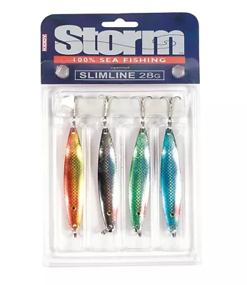 FFT® 4 X 28g TOBY SLIMLINE SPINNER LURE SEA PIER BOAT MACKEREL COD BASS PIke • £7.49