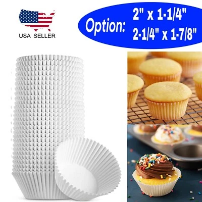 White Cupcake Muffin Liners Baking Cups Food Grade Cupcake Liners • $16.50