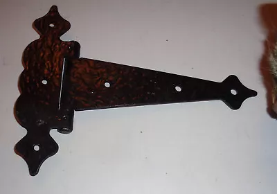 8  Decorative Heavy Duty Black Tee T Hinges For Fence Gate Barn Shed Door • $14.50