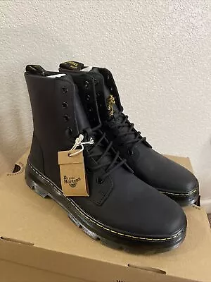 Doc Martens AirWave Black Combs Leather Boots 26007001 NIB US Mens 11 UK 10 • $40