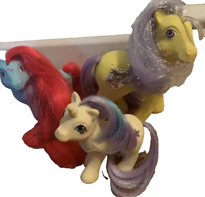 Lot  3 Vintage My Little Pony Figures Starburst  Baby Glory Star Symbol Breeze • $22.95