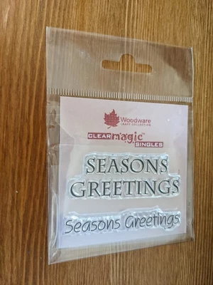 £0.99 • Buy NEW– WOODWARE CHRISTMAS SENTIMENT CLEAR STAMPS (see Write Up)