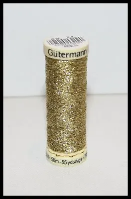 Gutermann Metallic Effect Glitter Thread 50m/55yards Spools - Assorted Colours  • £2.69