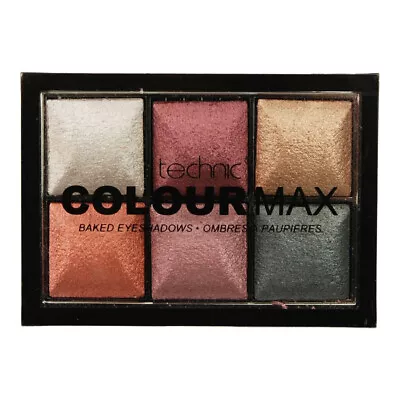 Technic Bronzing Baked 6 Eyeshadow Metallic Shimmer Palette Assorted Shades • £5.99