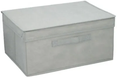 2 X Storage Boxes With Lid Large Collapsible Foldable Fabric Clothing Basket Box • £14.99
