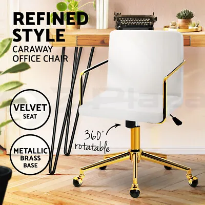 $129.95 • Buy Velvet Office Chair Fabric Computer Chairs Work Study Desk Chair Swivel Armchair