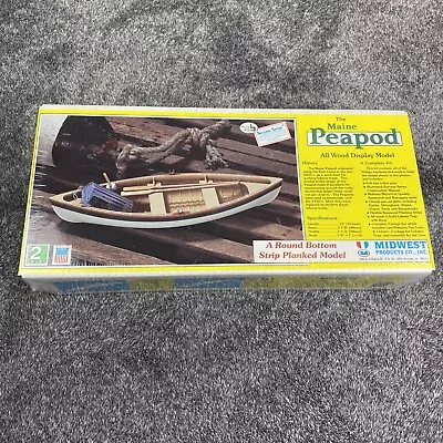 Midwest Products The Maine Peapod All Wood Display Boat Model Kit #977 NEW • $34.99