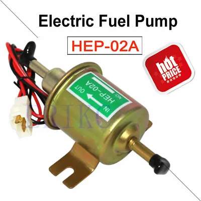 $14.90 • Buy Universal 12V 2.5-4 PSI Gas Diesel Inline Low Pressure Electric Fuel Pump HEP02A