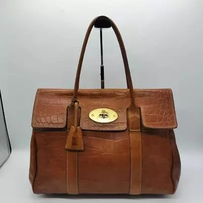 Mulberry Bayswater Turn Lock Gold Hardware Hand Bag  Leather Brown  • $214.99