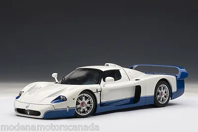 MASERATI MC12 ROAD CAR PEARL WHITE & BLUE 1:18 By AUTOART 75801 BRAND NEW IN BOX • $1499.99