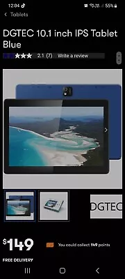 DGTEC 10.1 Inch Tablet - Black • $100