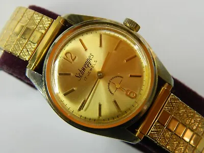 Nice Vintage Schweppes Advertising 17j Mens Watch - Runs Well - Good Timekeeper • $39