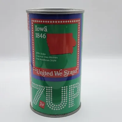 7up United We Stand Soda Pop Can #15 Iowa - Vintage • $6.74