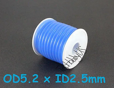1Roll (16 Ft) Blue Silicone RC Nitro Fuel Line Tubing D5.2xø2.5 (US SELLER SHIP) • $12.99