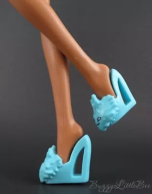 Monster High Doll Abbey Bominable Dead Tired Blue Monster Head Shoes Slippers • $11.24