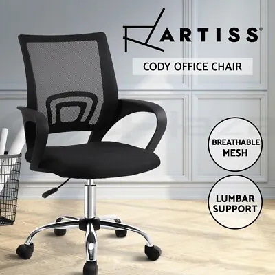 $72.95 • Buy Artiss Office Chair Gaming Chair Computer Mesh Chairs Executive Mid Back Black