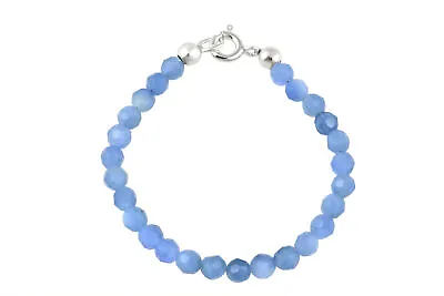 925 Silver Blue Quartz Beads Baby Bracelet 5  • $9.99