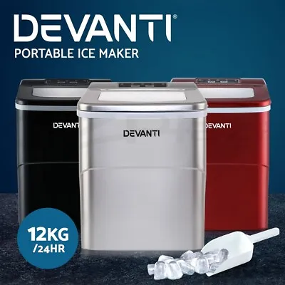 Devanti Ice Maker Machine Commercial Portable Ice Cube Tray Bar Countertop Party • $129.95