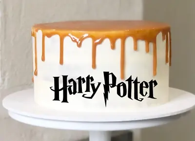 HARRY POTTER LOGO Edible Wafer Paper Cake Topper KIDS PARTY DECORATION Image • $5.95