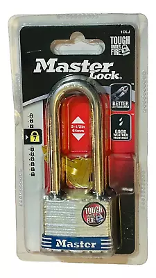 Master Lock Laminated No. 1 Long Shackle Padlock - 2 Keys - Keyed Alike - 1DLJ • $14.99