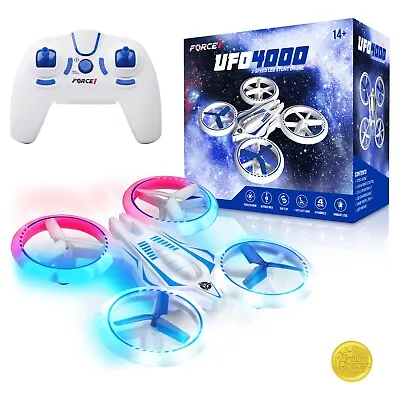 FORCE1~ UFO 4000- RC QUAD- Mini Remote Control Drone- Multicolor LEDs 2Batteries • $30