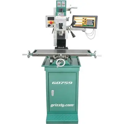 Grizzly G0759 7  X 27  1 HP Mill/Drill W/ Stand & DRO • $3190