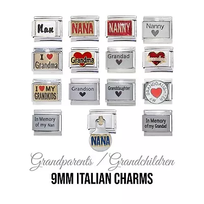 Grandparents Grandchildren 9mm Italian Charm - Fits 9mm Italian Charm Bracelets • £4.99