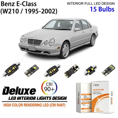 15 Bulbs LED Interior Light Kit For Benz E Class W210 1995-2002 Xenon White • $24.30