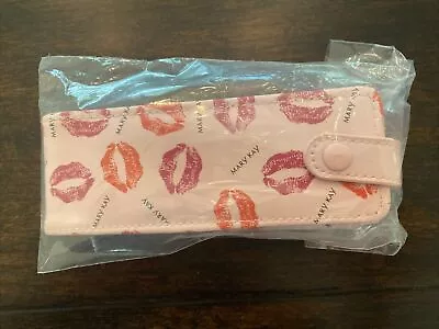 New Rare Mary Kay Lipstick Lip Gloss Case With Mirror Button Pouch • $13.99